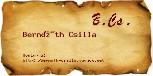 Bernáth Csilla névjegykártya