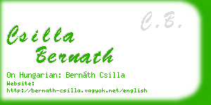 csilla bernath business card