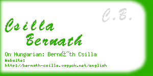 csilla bernath business card